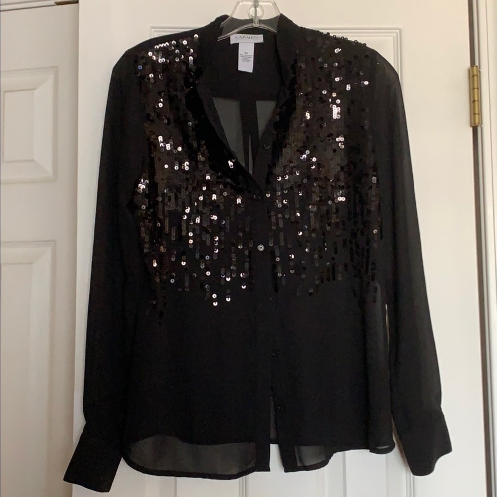 Black top with sequins